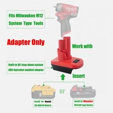 Battery adapter For Milwaukee M18 /DeWalt 18V battery to milwaukee M12  tools