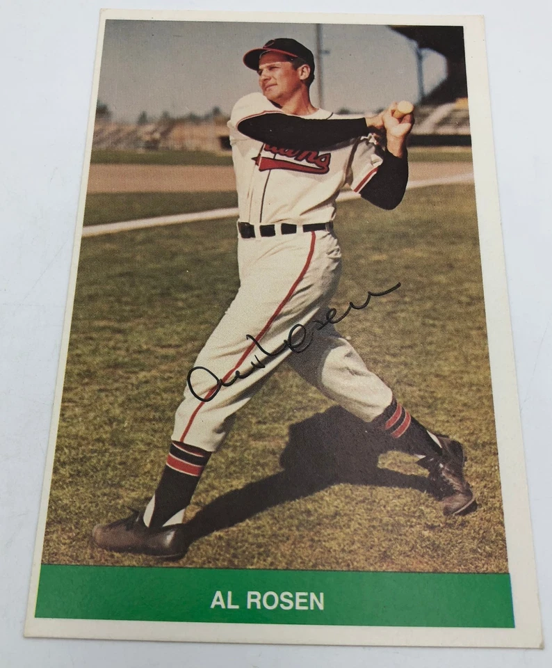 Al Rosen Indians Autograph Signature JSA Authentic 3 1/2" x 5 1/2" Card COA  - Image 2 of 4