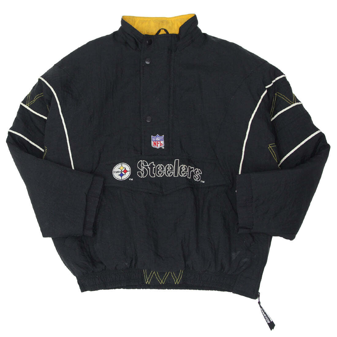 Pittsburgh Steelers NFL PRO LINE ジャケット Vintage Starter NFL Pro Line Pittsburgh Steelers 1/2 Zip Quilted