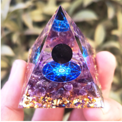 New crystal pyramid stone drop glue resin home office desktop decoration crafts