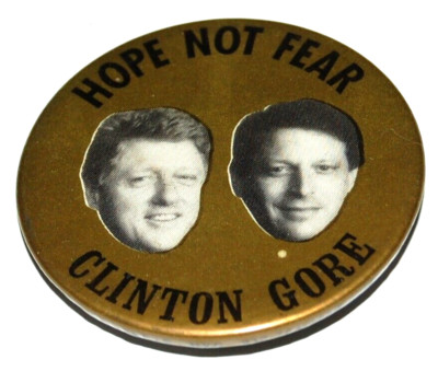 1992 BILL CLINTON AL GORE campaign pin pinback button political ...