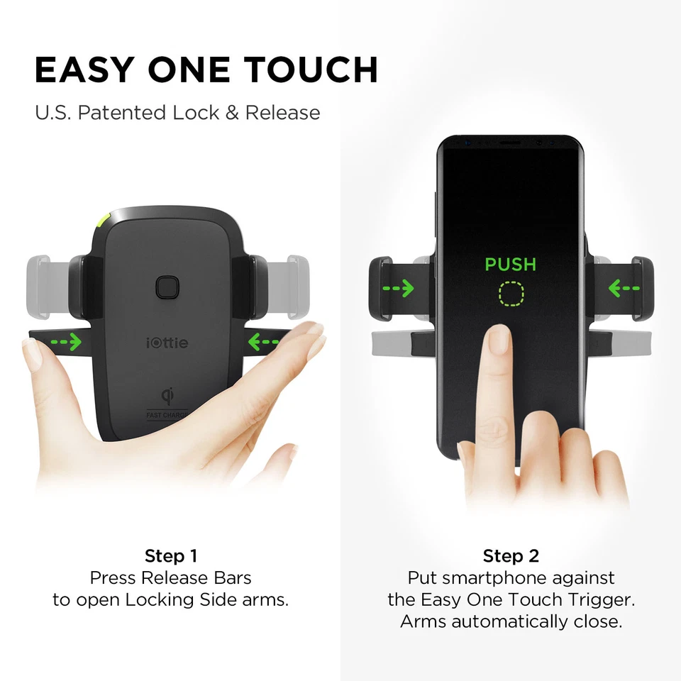 iOttie Easy One Touch Qi Wireless Fast Charge Universal Car Mount for Qi Enabled - Image 3 of 4
