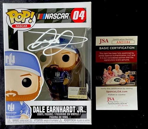 DALE EARNHARDT JR SIGNED AUTOGRAPHED COA JSA FUNKO POP #04 NASCAR