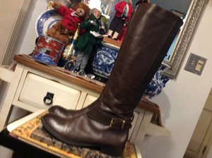 clarks tall leather boots