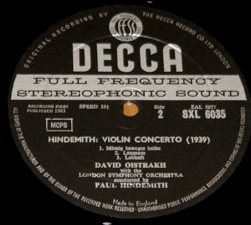 DAVID OISTRAKH SCHOTTISCHE FANTASIE GEIGE UK WBG ED1 DEKCA STEREO SXL 6035 LP 1962 - Bild 9 von 9