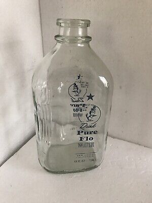 Vintage Pure Flo Well Water San Diego CA Bottle Half Gallon Glass Blue ...