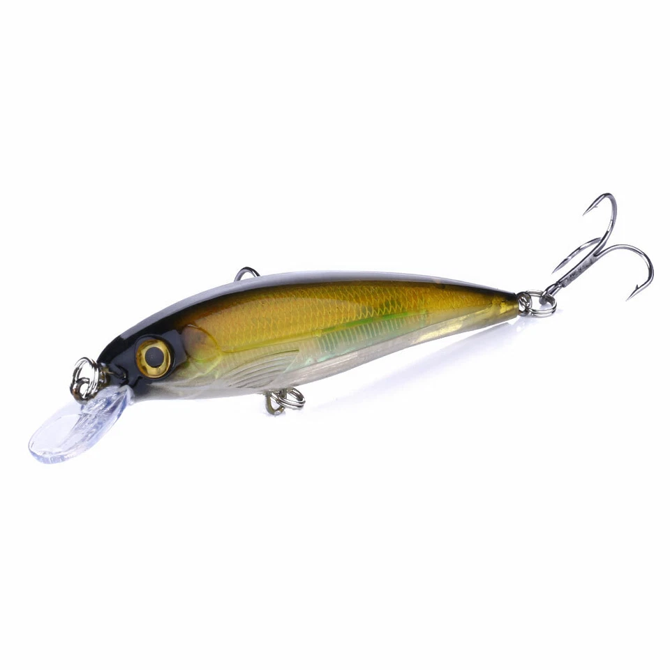 10pcs 11cm/13.4g Leurre Minnow Poisson Nageur Crankbait Basse Truite Hameçon - Photo 4/4