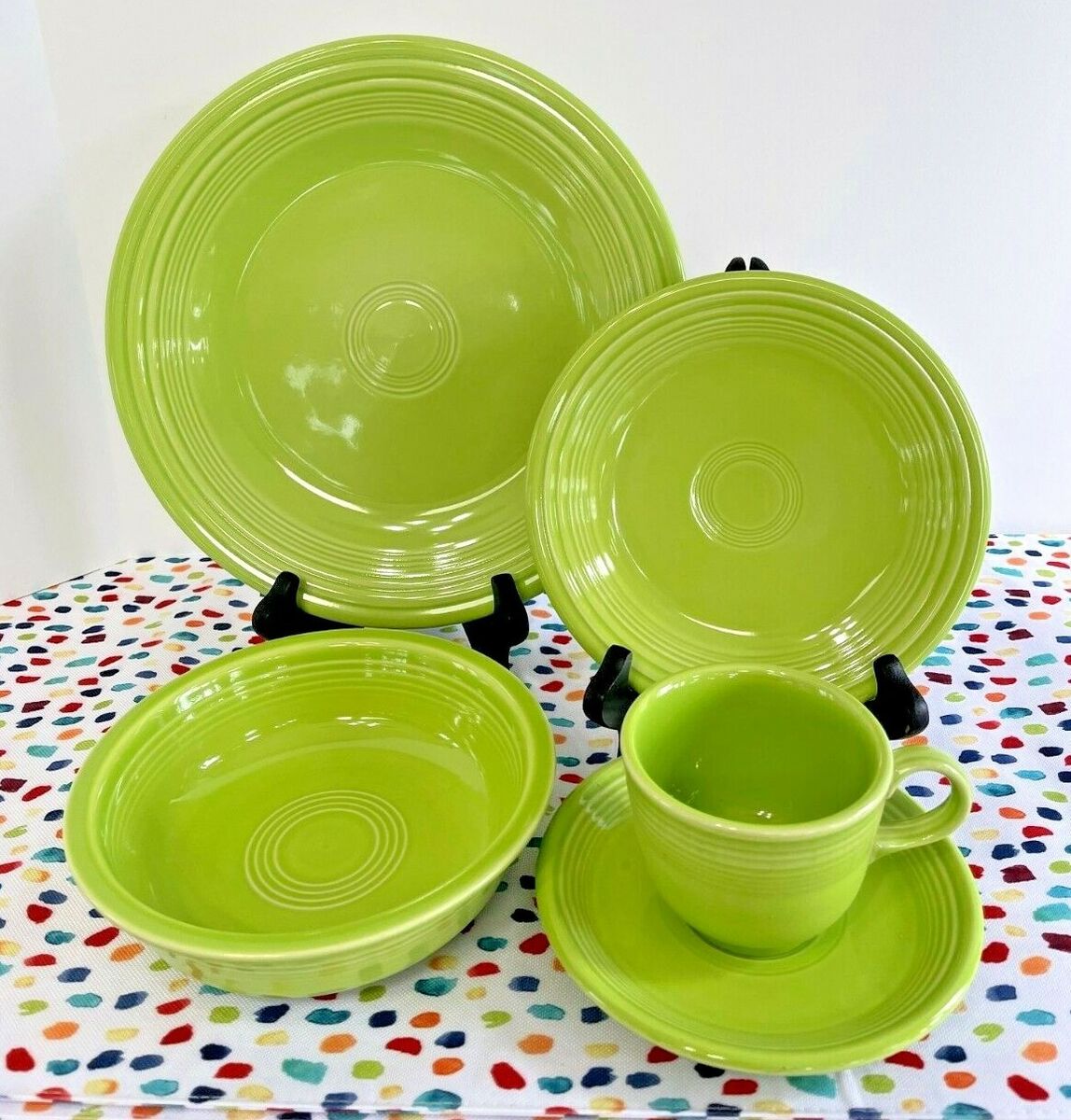 Fiestaware Chartreuse 5 Piece Place Setting Fiesta Retired Fiestaware Chartreuse 5 Piece Place Setting Fiesta Retired
