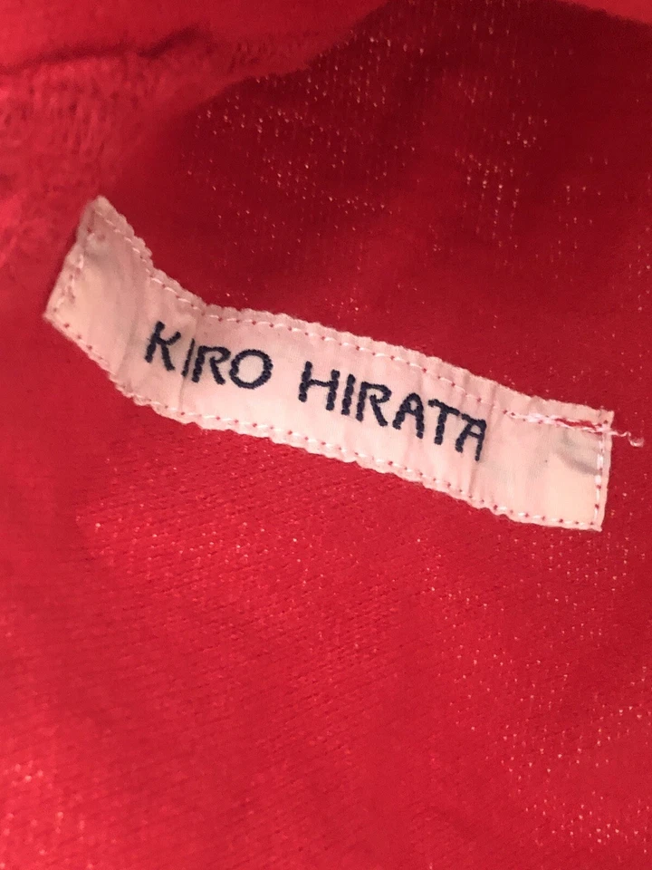 KAPITAL маленький рубашка-поло хлопок BRW однотонный красный короткие Японии винтажный джинсовой ткани - Изображение 3 из 4