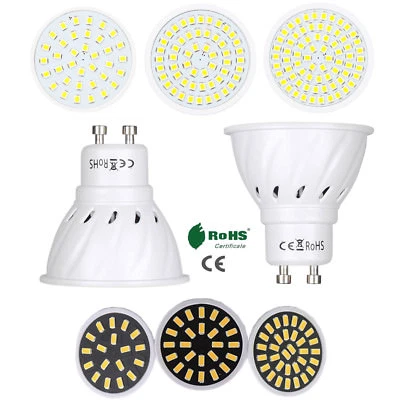 RANPO GU10 LED Foco Bombillas 3528 SMD 4W 6W 8W Blanco Cálido Frío 110V 220V 12-24V Lámpara