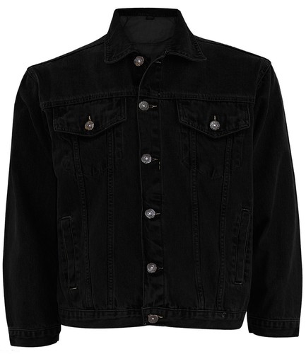 Giacca uomo denim cotone classico camionista jeans giacca stile western da piccola a 6XL - Foto 7 di 14