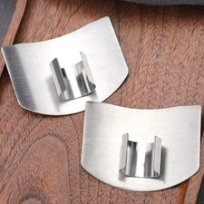 2x Slice Stainless Steel Finger Protector Safe Guard Knife Cutting Tool For Chef