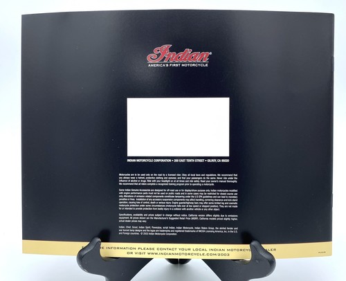 INDIAN CHIEF 2003 ADVERTISING MANUAL - Picture 2 of 6