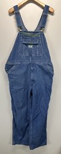 Vtg Liberty Denim Overalls Bibs Mens 44x30 Distressed Workwear Adjustable Farmer