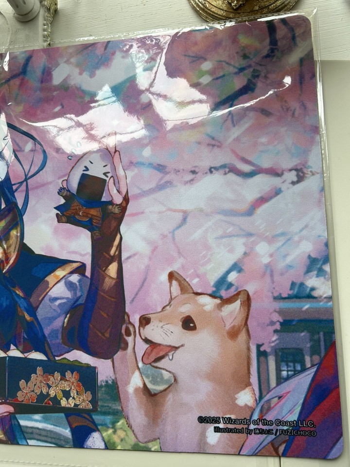 MTG Narset Cherry Blossoms Viewing Playmat 100 Sleeves FUZICHOCO mtg-narset-cherry-blossoms-viewing-playmat-100-sleeves-fuzichoco