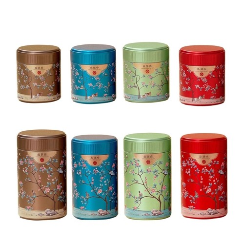 Tea Container With Lid Tea Tin Chinese Tea Box Snacks Holder