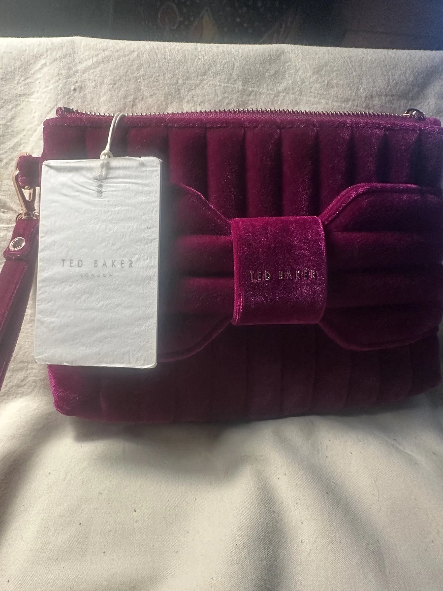 Ted Baker deep pink velvet backpack. Smaller new with tags. Kate Spade Natalie Crushed Velvet Unisex Adults main image 2