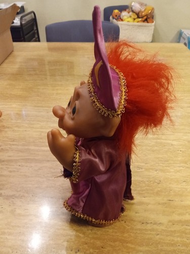 ❤️ 1977 DAM Magician Troll 9" Doll Rare Norfin Red Hair Denmark Ace Tico Russ - Picture 5 of 17
