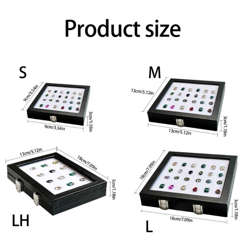 Portable Jewelry Display Case with Secure Clasp for Gem and Crystal Storage - Picture 8 of 12