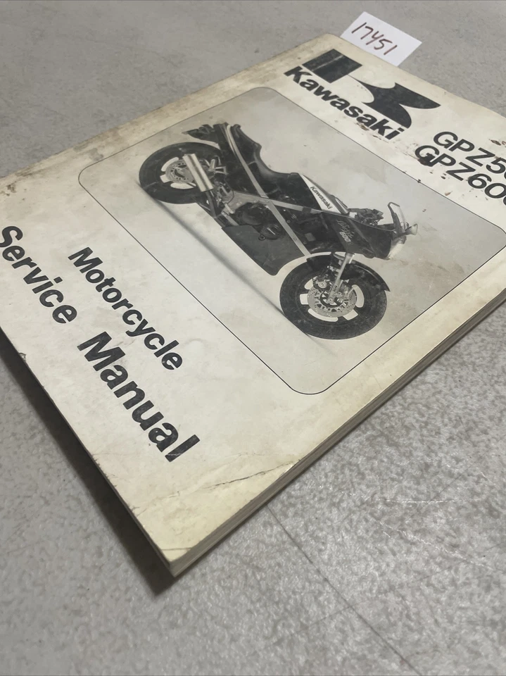 Kawasaki GPZ500R GPZ600R 1985 1986 1987 1988 1989 manual de reparación de servicio Foto 2 de 4