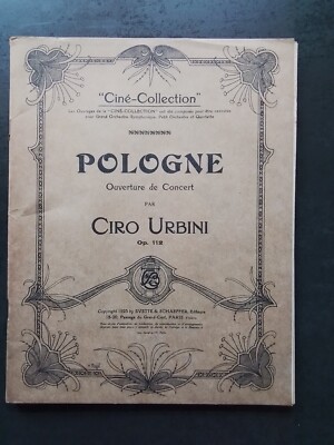 KLAVIERPARTITUR DIRIGENT - CIRO URBINI - Polen Ouvertüre op 112 - RAR