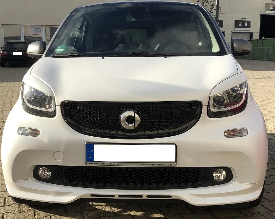 Couvre-Phares Smart Fortwo Forfour 453 Mauvais Œil Blanc Mat ABE - Photo 2/2