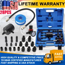 Pneumatic Diesel Injector Puller Remover Master Tool Kit Extractor + Air Gauge