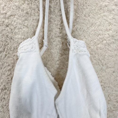 American Eagle Tank Top Women Sz M White Cotton Sleeveless V-Neck Aesthetic Y2K - Picture 5 of 12