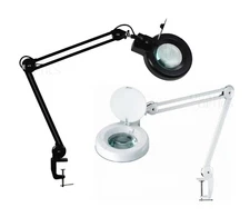 Quality Optics® LED Table Clamp Mount Magnifier Lamp Light Magnifying Glass Lens