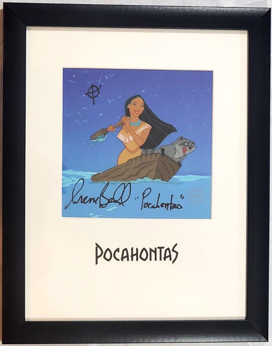 🟩 Disney POCAHONTAS cel 1995 Hand Signed voice Irene Bedard JSA