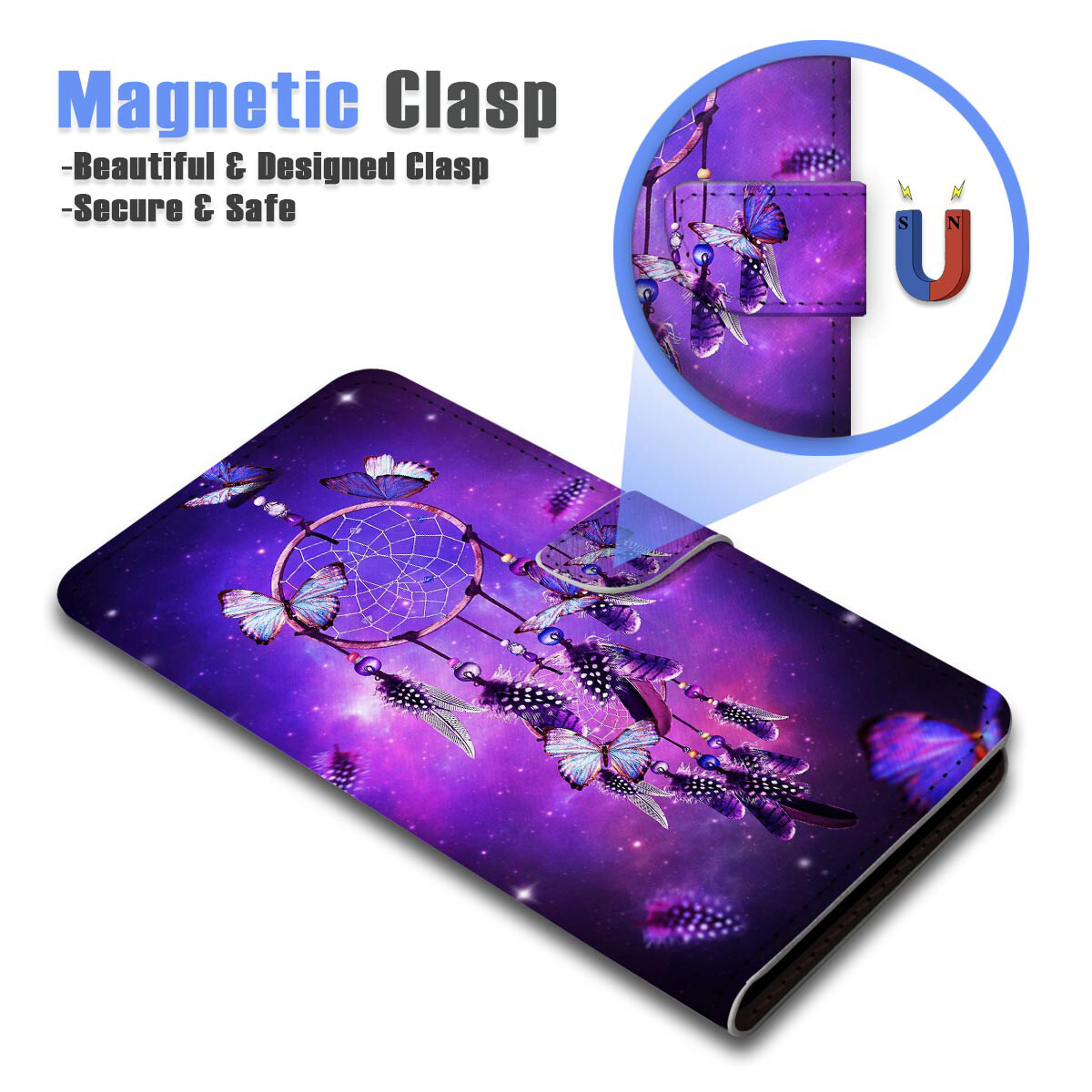 Dream Catcher Flower Butterfly WALLET FLIP PHONE CASE COVER FOR SAMSUNG MODELS E - Foto 6