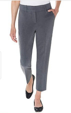 Kirkland Signature Women's Slim Cropped Dress Pant Trouser gray,20 NWT