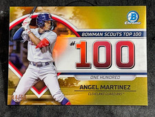 2023 Bowman Chrome GOLD REFRACTOR BOWMAN SCOUTS TOP 100 #100 Angel Martinez /50