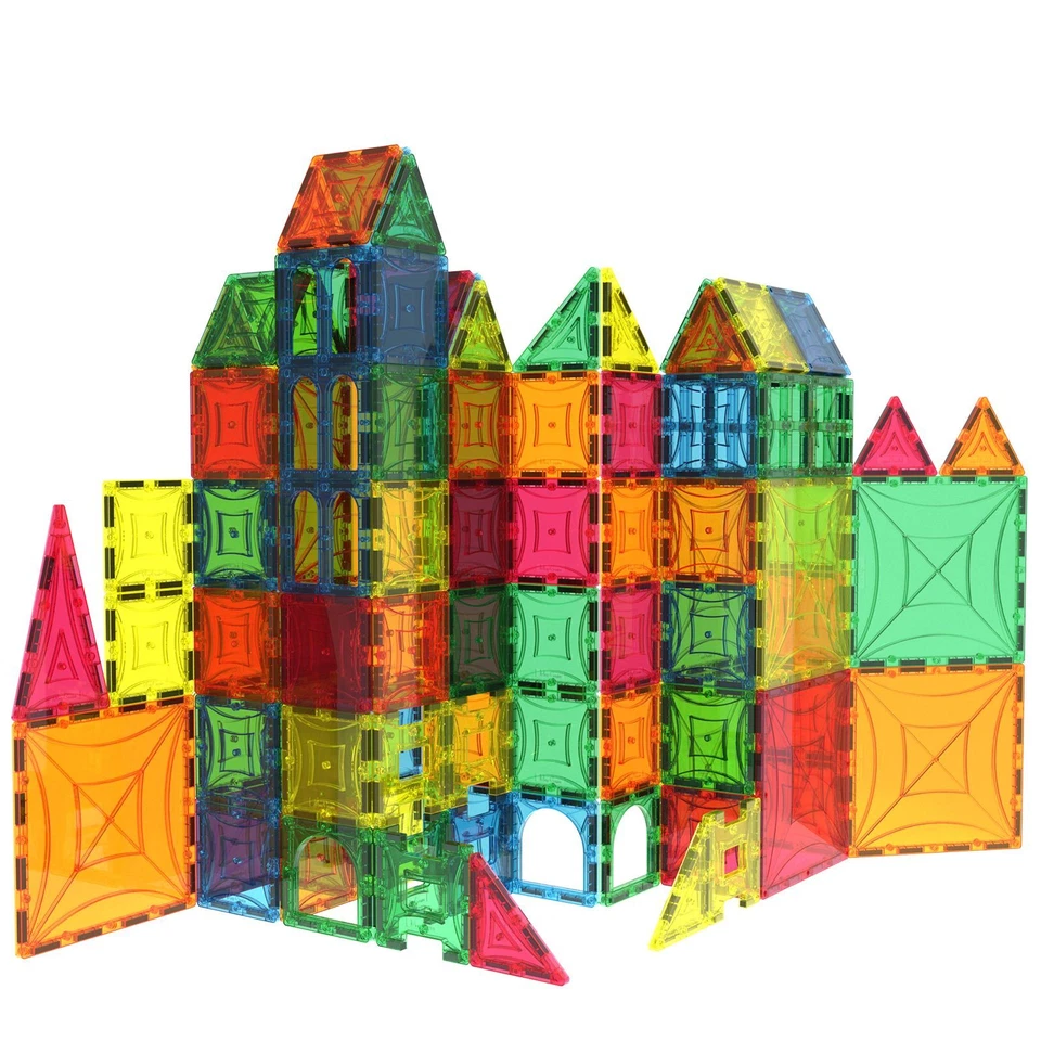 182PC Magnet Tiles Mag-Genius Magnetic Building Blocks SET Toys For Kids GIFT - Image 4 of 4
