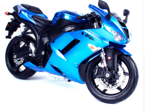 MAISTO 1:12 Kawasaki Ninja ZX 6R Blue MOTORCYCLE BIKE DIECAST MODEL NEW IN BOX - Afbeelding 1 van 3