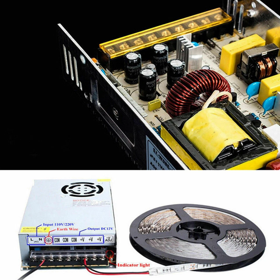 DC 5V 12V 24V 36V 48V Universal Regulated Switching Power Supply Driver Adapter - Image 2 of 4