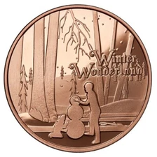 1 oz Copper Round - Winter Wonderland