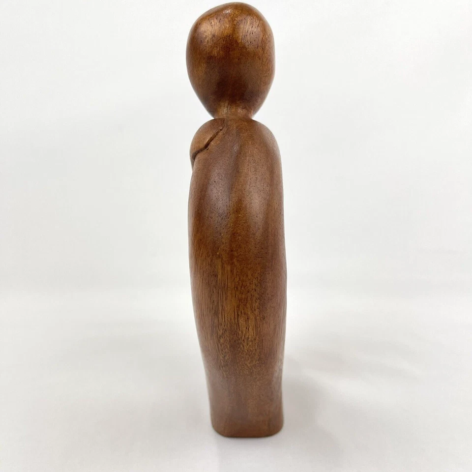 Figura de escultura de madera romántica de 8" Novica Sweet Love corazón Suar Foto 4 de 4