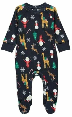 EX MATALAN Ex Store Baby Jungen Mädchen Unisex Weihnachten Santa Schneemann Schlafanzug klein - 24 Monate