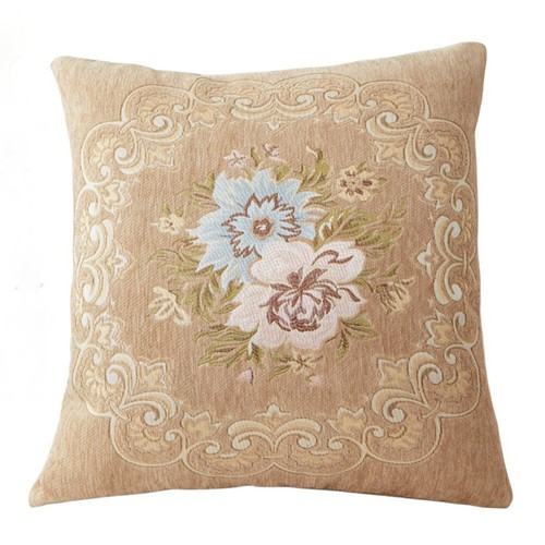 Retro Floral Chenille Cushion Cover Pillow Case Home Sofa Car Office Decor 18'' - Picture 8 of 9