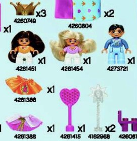 LEGO DUPLO Prince & Princesses from 4820-Princess Palace, 4822, 4825, 4826, 4828