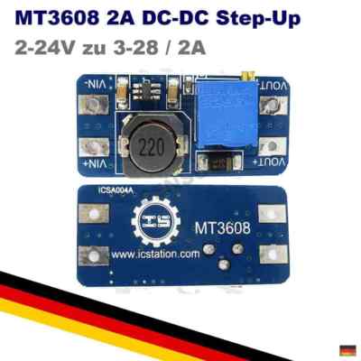 MT3608 2A DC-DC Step-Up Boost Modul Spannungswandler für Arduino Raspberry Pi
