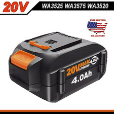 For WA3525 WA3578 20V Max Lithium Power Tool 4.0AH Battery WA3520   For WORX