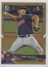 2018 Bowman Draft Chrome Gold Refractor 50/50 Thomas Ponticelli #BDC-42 n1u