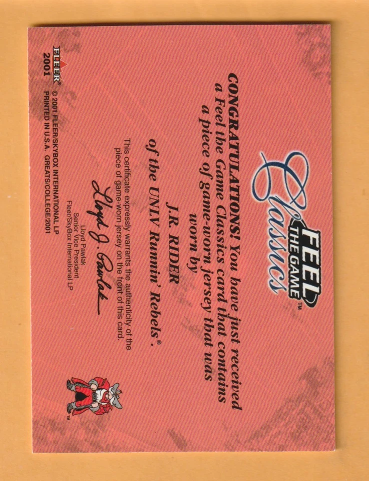 Camiseta Isaiah Rider UNLV Rebels 2001 GOTG Feel the Game Classics #24 Foto 2 de 2