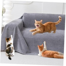 Cat Scratch Furniture Protector - Anti-Slip, Waterproof Sofa 134"X71" Grey