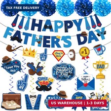 31Pcs Happy Fathers Day Decorations, Happy Fathers Day Banner Fathers Day Hangin