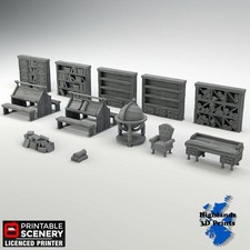 Library Furniture Scatter Terrain Tabletop Gaming DnD 3D Print