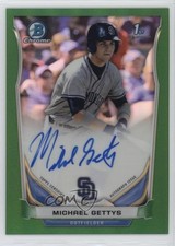 2014 Bowman Draft Chrome Pick Green Refractor 51/99 Michael Gettys Auto 2d9