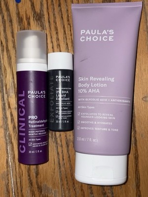 Paula's Choice Clinical Retinol Treatment, BHA Exfoliant & AHA Body Lotion Set